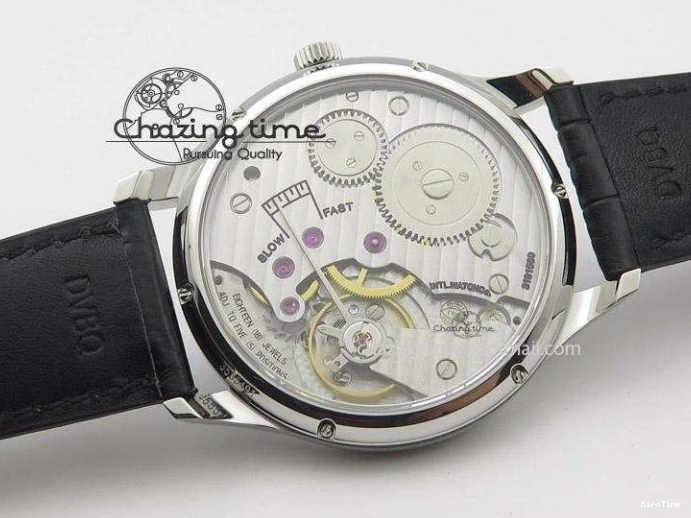 MIROTIME 0417 Sustainable Portuguese IW545408 White Dial ZF 1:1 Best Edition On Dark Blue Leather Strap 7335